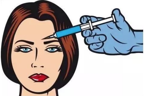 面部注射针剂卡通图 面部注射针剂卡通图