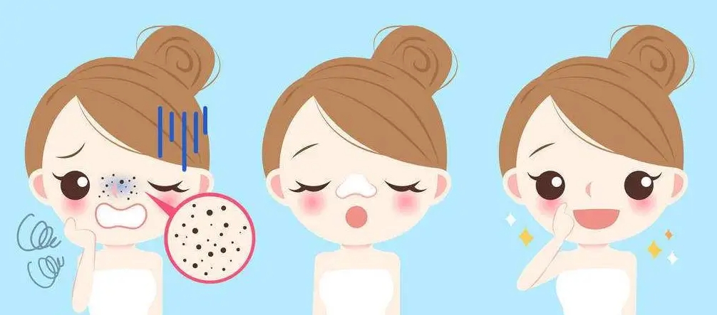 皮肤问题改善前后对比